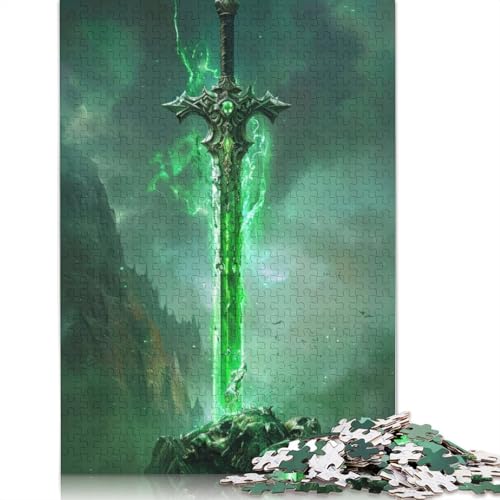 1500-teiliges Puzzle mit verfluchtem Schwert für Erwachsene, Puzzle für Erwachsene und Jugendliche, Lernspiel, 1500 Teile (85 x 57 cm) von GQmoney
