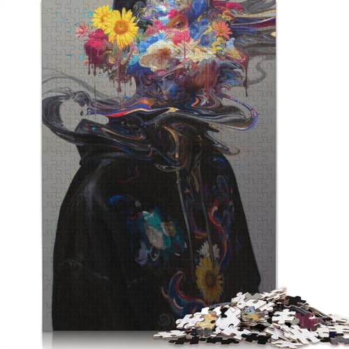 1500-teiliges Thought Blossom-Puzzle für Erwachsene, Holzpuzzles für Erwachsene und Jugendliche ab 12 Jahren, 1500 Teile (85 x 57 cm) von GQmoney