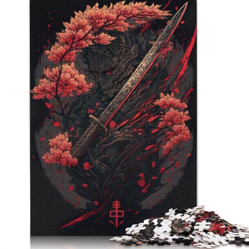 1500-teiliges untotes Samurai-Puzzle für Erwachsene, schwieriges Holzpuzzle für Teenager, Geschenke, Heimdekoration, Puzzlespielzeug, 1500 Teile (85 x 57 cm) von GQmoney