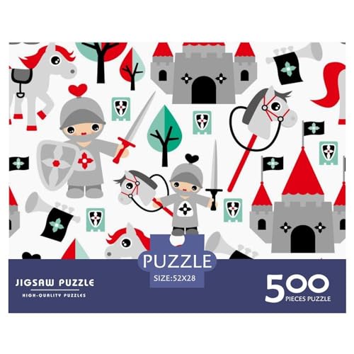500 Teile Kinder-Tiere-Puzzle für Erwachsene und Kinder, kreatives rechteckiges Puzzle, Holzpuzzle, lustiges Lernspielzeug, 500 Teile (52 x 38 cm) von GQmoney