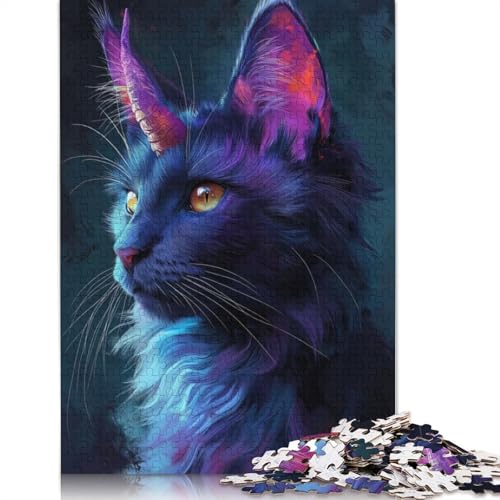 520 Teile Lila Weltraum-Puzzle | Holzpuzzle | Nachhaltiges Puzzle für Erwachsene | Spiele 520 Teile (52 x 38 cm) von GQmoney