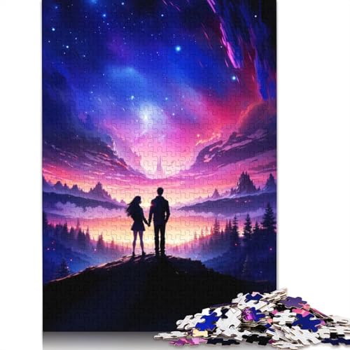 520-teiliges „Stellar Companionship“ für Erwachsene, schwierige Holzpuzzles, Puzzles für Erwachsene, Lernspiel, Herausforderungsspielzeug, 520 Stück (52 x 38 cm) von GQmoney