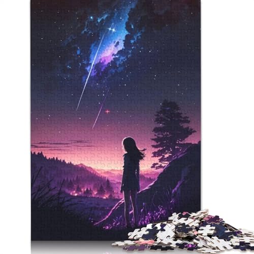 520-teiliges Anime-Shooting-Stars-Himmel-Puzzle für Erwachsene, Puzzle für Erwachsene und Jugendliche, Lernspiel, 520 Teile (52 x 38 cm) von GQmoney