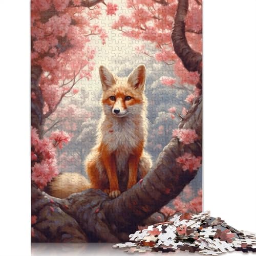 520-teiliges Fuchs-Puzzle für Erwachsene, süßes, Holzpuzzle für Erwachsene und Teenager, Familienunterhaltungsspielzeug, 520 Teile (52 x 38 cm) von GQmoney