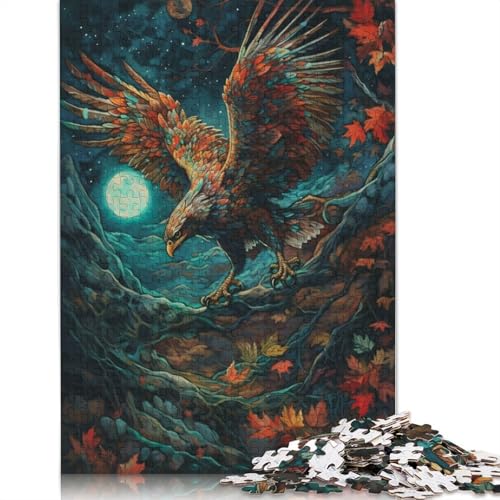 520-teiliges Puzzle, Adler-Mondlicht, quadratische Puzzles für Erwachsene und Holzpuzzles, Lernspielzeug, Familienspiele, 520 Teile (52 x 38 cm) von GQmoney