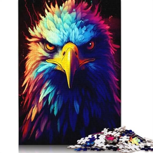 520-teiliges Puzzle, Adlergesicht, buntes Puzzle, Holzpuzzle, Familienaktivität, 520 Teile (52 x 38 cm) von GQmoney