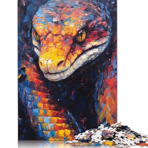 520-teiliges Puzzle, Paletten-Schlangen-Malpuzzle für Erwachsene, Holzpuzzle, Lernspiel für Erwachsene, 520 Teile (52 x 38 cm) von GQmoney