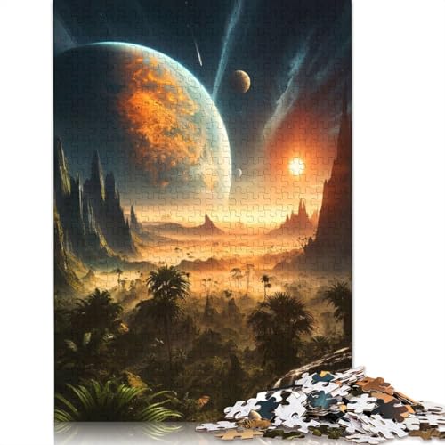 520-teiliges Puzzle „Außerirdisches Paradies“ für Erwachsene, Geschenke, Holzpuzzle für Erwachsene und Jugendliche, Lernspielzeug, 520 Teile (52 x 38 cm) von GQmoney
