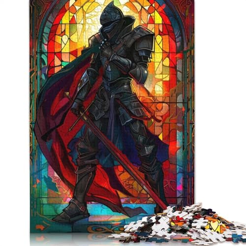 520-teiliges Puzzle „Schwarzer Ritter“ für Erwachsene Teenager. Holzpuzzle für Erwachsene, Lernspiel, Herausforderungsspielzeug, 520 Teile (52 x 38 cm) von GQmoney