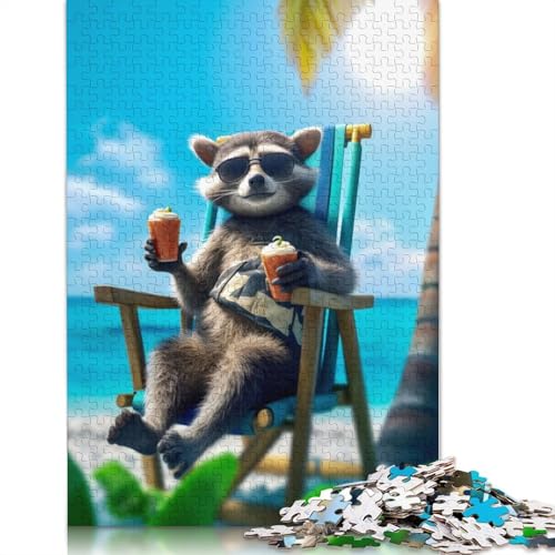 520-teiliges Puzzle für Erwachsene, „Healing The Beach“, Puzzle für Erwachsene, Holzpuzzle, Familienspiele, Weihnachts- und Geburtstagsgeschenke, 520 Teile (52 x 38 cm) von GQmoney