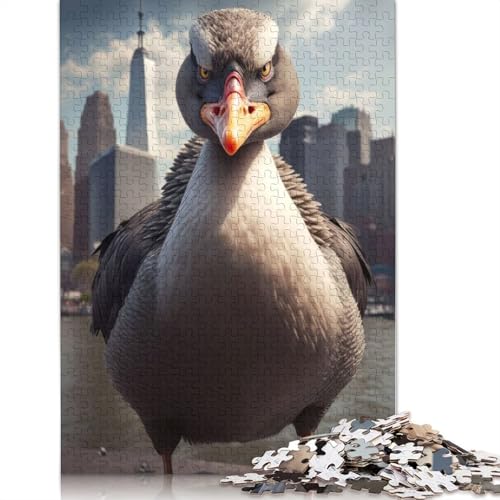 520-teiliges Puzzle für Erwachsene, Angry Goose, quadratisches Puzzle für Teenager und Holzpuzzles, Familienspiele, Weihnachts- und Geburtstagsgeschenke, 520 Teile (52 x 38 cm) von GQmoney