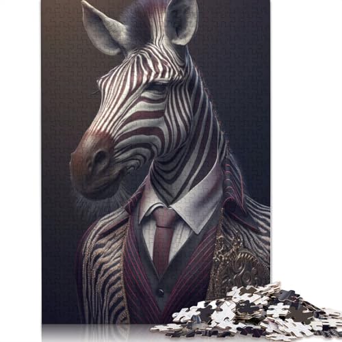 520-teiliges Puzzle für Erwachsene, Fantasie-Zebra-Kostüm, Puzzle für Erwachsene, Holzpuzzle, Familienspiele, Weihnachts- und Geburtstagsgeschenke, 520 Teile (52 x 38 cm) von GQmoney