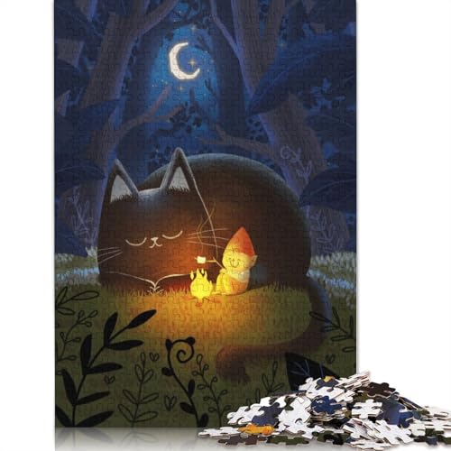 520-teiliges Puzzle für Erwachsene, Marshmallow am Feuer, Holzpuzzle für Erwachsene, Familienunterhaltungsspielzeug, 520 Teile (52 x 38 cm) von GQmoney