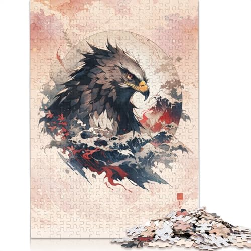 520-teiliges Puzzle für Erwachsene, quadratisches Puzzle mit Adlerposter, Holzpuzzle, praktisches Spiel, 520 Teile (52 x 38 cm) von GQmoney