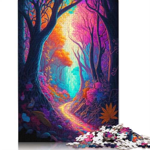 520-teiliges Puzzle mit Psychedelischer Illustration für Erwachsene, Geschenke, Holzpuzzle für Erwachsene und Jugendliche, Lernspielzeug, 520 Stück (52 x 38 cm) von GQmoney