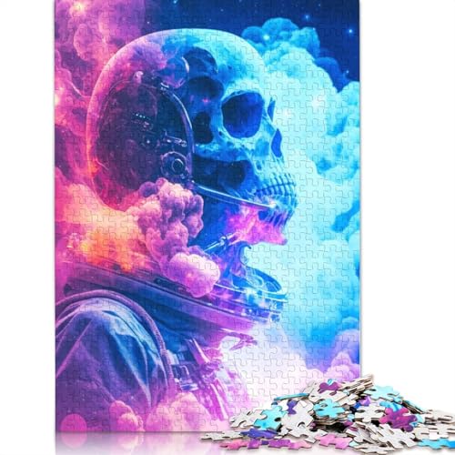 520-teiliges Puzzle mit Totenkopf-Astronautenmotiv für Erwachsene, schwierige Puzzles für Erwachsene, Lernspiel, Herausforderungsspielzeug, 520 Teile (52 x 38 cm) von GQmoney