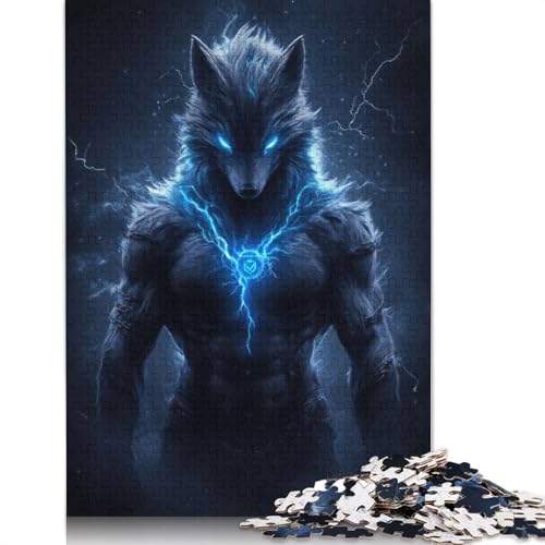 520-teiliges Puzzle mit elektrischem Wolfskrieger für Erwachsene Teenager. Holzpuzzle für Erwachsene, Lernspiel, Herausforderungsspielzeug, 520 Stück (52 x 38 cm) von GQmoney