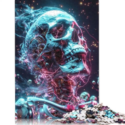 520-teiliges Puzzle mit kosmischem menschlichen Skelett für Erwachsene und Teenager. Holzpuzzles für Teenager, Geschenke, Entspannungspuzzles, Spiele, 520 Stück (52 x 38 cm) von GQmoney