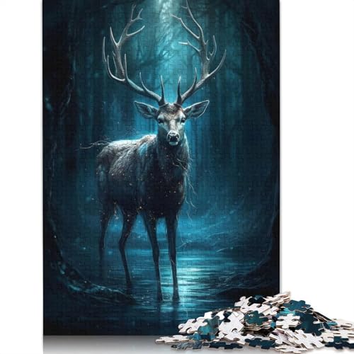 520-teiliges Puzzlespiel „Hirsch im Wald“, Puzzle für Erwachsene, Holzpuzzle, Lernspiel, Herausforderungsspielzeug, 520 Teile (52 x 38 cm) von GQmoney