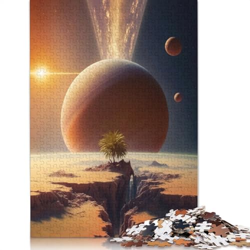 520-teiliges Space Oasis-Puzzle für Erwachsene Teenager, Holzpuzzles für Erwachsene, Puzzles für Erwachsene, Lernspiel, Herausforderungsspielzeug, 520 Stück (52 x 38 cm) von GQmoney
