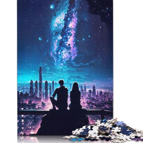 520-teiliges Urban Stargazers-Puzzle für Erwachsene Teenager, Holzpuzzles für Teenager, Geschenke, Entspannungspuzzles, Spiele, 520 Stück (52 x 38 cm) von GQmoney