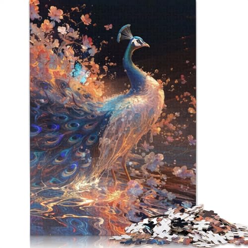 520-teiliges ätherisches Pfauen-Puzzle für Erwachsene, schwierige Puzzles für Erwachsene, Lernspiel, Herausforderungsspielzeug, 520 Teile (52 x 38 cm) von GQmoney
