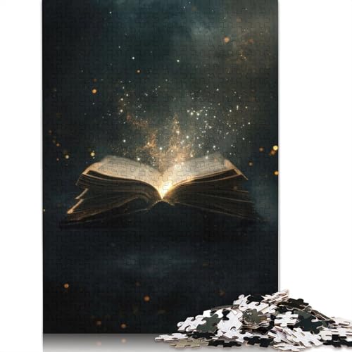 520-teiliges magisches Buch für Erwachsene, schwierige Holzpuzzles, Puzzles für Erwachsene, Lernspiel, Herausforderungsspielzeug, 520 Stück (52 x 38 cm) von GQmoney