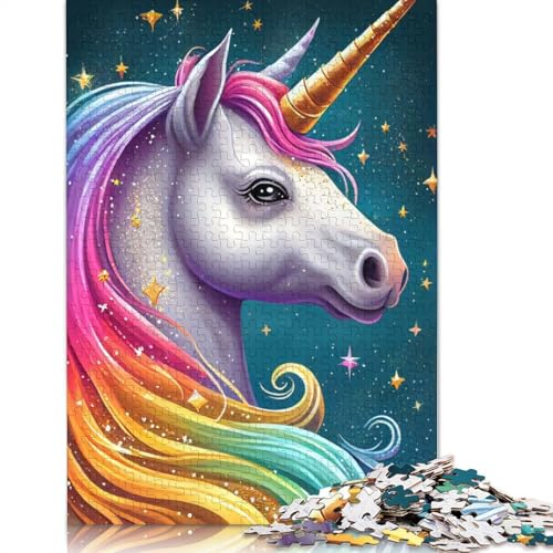 520-teiliges süßes Einhorn-Puzzle für Erwachsene, Holzpuzzle für Erwachsene und Jugendliche ab 12 Jahren, 520 Teile (52 x 38 cm) von GQmoney