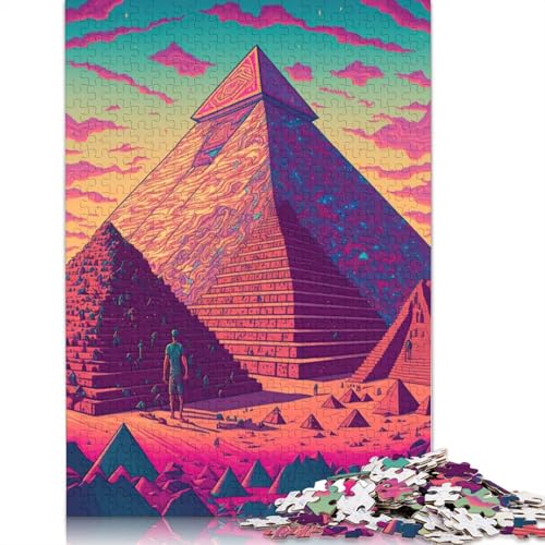 Ägyptische Pyramide, Puzzle für Erwachsene, 520 Teile, DIY-Spiel, Puzzles für Erwachsene für Frauen, für Erwachsene Kinder, 520 Stück (52 x 38 cm) von GQmoney