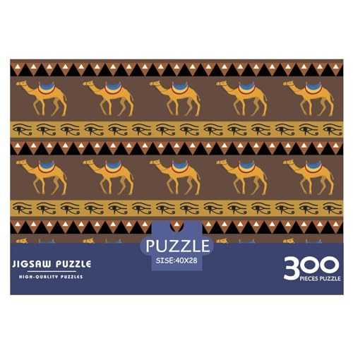 Ägyptisches Kamel-Puzzle für Erwachsene, 300-teiliges Puzzle für Erwachsene, lustiges Dekompressionsspiel aus Holz, 300 Teile (40 x 28 cm) von GQmoney