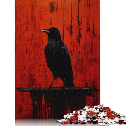 Abstraktes Raben-Puzzle, 520 Teile, für Teenager, Geschenke, Holzpuzzle, Puzzle für Erwachsene, Puzzles für Erwachsene, 520 Stück (52 x 38 cm) von GQmoney