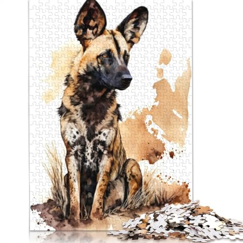 Afrikanisches Hunde-Puzzle für Erwachsene und Kinder, 520 Teile, unmögliche Herausforderung, Spielzeug, Lernspiel, Heimdekoration, Geschenke, 520 Teile (52 x 38 cm) von GQmoney