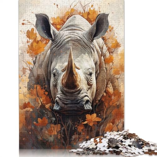 Afrikas Einhorn-Puzzle für Erwachsene und Kinder. Tolles Geschenk, Herausforderungsspielzeug, Lernspiele, Heimdekoration, ab 14 Jahren, 520 Teile (52 x 38 cm) von GQmoney