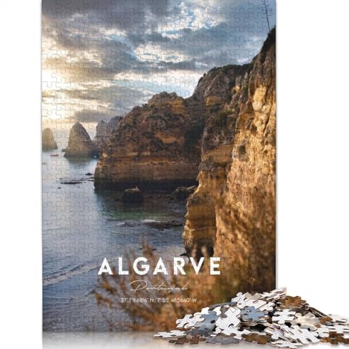 Algarve Puzzle, rechteckig, Papppuzzle, Geschenk für Kinder ab 12 Jahren, 1000 Teile (75 x 50 cm) von GQmoney