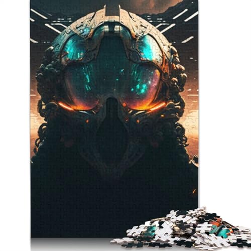 Alien-Helmpiloten, 1000-teiliges Puzzle für Erwachsene, Spielzeug, Denkspiel, Lernspiel für Erwachsene, Stressabbau, Heimdekoration, 1000 Teile (38 x 26 cm) von GQmoney