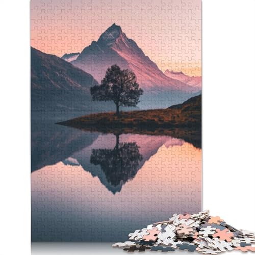 Alpine Glow Reflection 520-teiliges Puzzle, ab 18 Jahren, Lernspiele, Puzzles für Erwachsene, für Frauen, für Kinder ab 12 Jahren, 520 Teile (52 x 38 cm) von GQmoney
