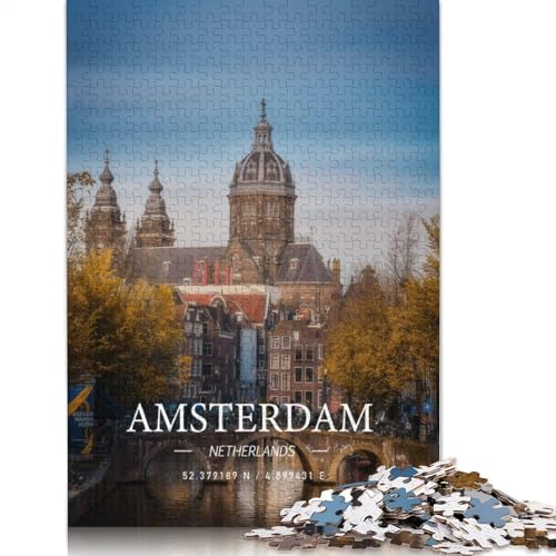 Amsterdam Puzzle 520 Teile für Erwachsene, kreative Spiele, Puzzlespiele für Erwachsene für Jungen oder Mädchen, 520 Teile (52 x 38 cm) von GQmoney