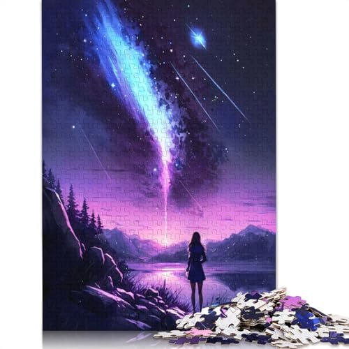 Anime Starry Cosmos Night Puzzle für Erwachsene, 1000 Teile, DIY-Spiel, Puzzles für Erwachsene für Frauen für Erwachsene Kinder, 1000 Stück (75 x 50 cm) von GQmoney