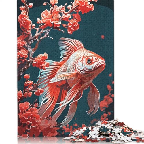 Anmutige Fisch-Puzzles für Erwachsene und Kinder. Tolles Geschenk, herausforderndes Spielzeug, Lernspiele, Heimdekoration für Erwachsene und Kinder ab 14 Jahren, 520 Teile (52 x 38 cm) von GQmoney