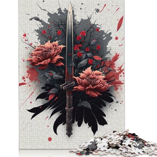 Antike Dolch-Puzzles 1000 Teile für Teenager-Geschenke, Holzpuzzle für Erwachsene und Teenager ab 12 Jahren, 1000 Teile (75 x 50 cm) von GQmoney