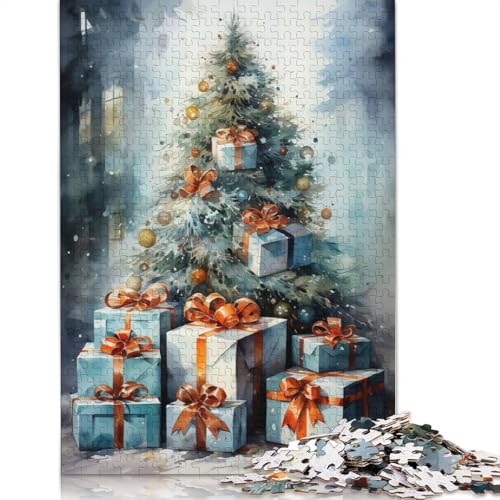 Aquarell-Wunderland-Puzzles für Erwachsene, 1000-teiliges Puzzle für Teenager, Lernspiel, Herausforderungsspielzeug, 1000 Stück (38 x 26 cm) von GQmoney