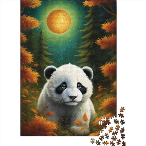 Art Animal Panda Puzzle, schwierige Herausforderung, 100 Prozent recycelter Karton, Puzzle für Erwachsene, 1000 Teile (75 x 50 cm) von GQmoney