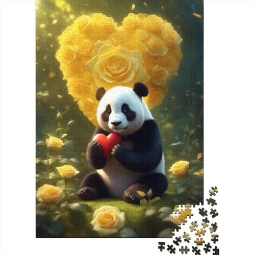 Art Animal Panda Puzzle, schwierige Herausforderung, 100% recycelter Karton, Puzzle für Erwachsene, 1000 Teile (38 x 26 cm) von GQmoney
