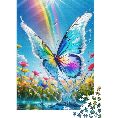 Art Butterfly Puzzle, Dekompressionsspielzeug, 100% recycelter Karton, Puzzle für Erwachsene, 1000 Teile (38 x 26 cm) von GQmoney