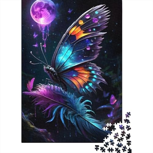 Art Butterfly Puzzle, Denksportaufgabe, 100% recycelter Karton, Puzzle für Damen und Herren, 1000 Teile (38 x 26 cm) von GQmoney