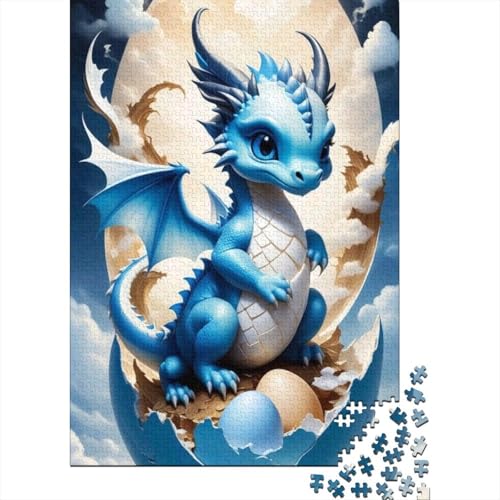 Art Dragon Puzzle, 100% recyceltes Kartonpapier, rechteckiges Puzzle für Erwachsene und Kinder, 1000 Teile (38 x 26 cm) von GQmoney