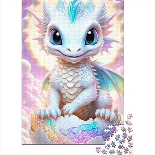 Art Dragon Puzzle, Lernspiele, Familienaktivitäten, Premium-Puzzle aus Karton für Frauen und Männer, 1000 Teile (75 x 50 cm) von GQmoney