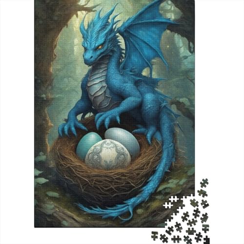 Art Dragon Puzzle, einzigartige Heimdekoration, 100% recycelter Karton, Puzzle für Jungen oder Mädchen, 1000 Teile (38 x 26 cm) von GQmoney