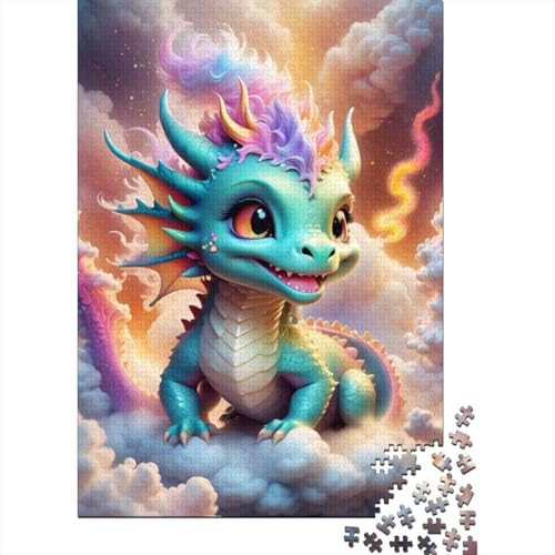 Art Dragon Puzzle, schwierige Herausforderung, 100% recycelter Karton, Puzzle für Erwachsene, 1000 Teile (38 x 26 cm) von GQmoney