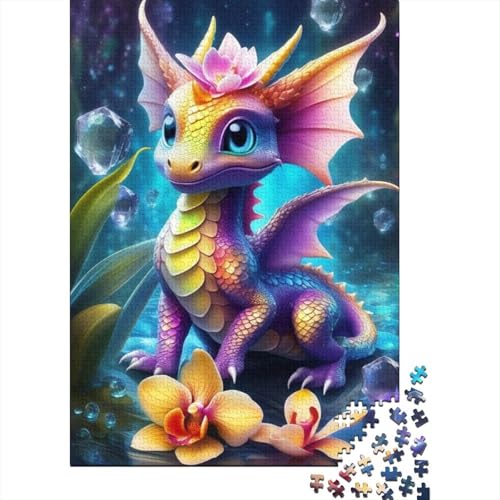 Art Dragon Puzzle zum Stressabbau, 100% recycelter Karton, Puzzle für Erwachsene und Kinder, einzigartiges, 1000 Teile (38 x 26 cm) von GQmoney